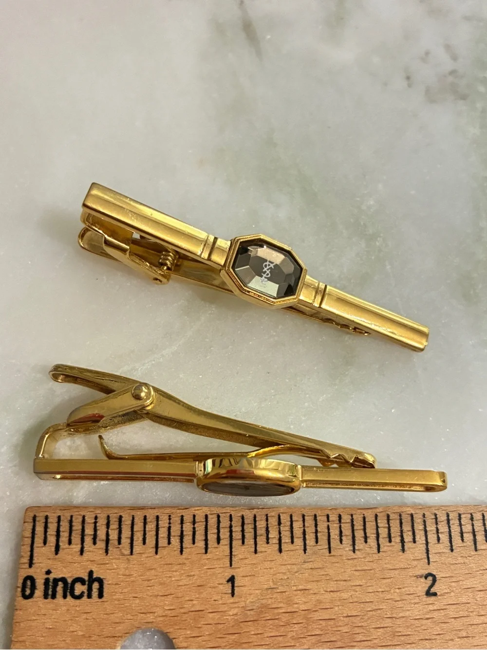 Lot of 2 YSL Tie Clips